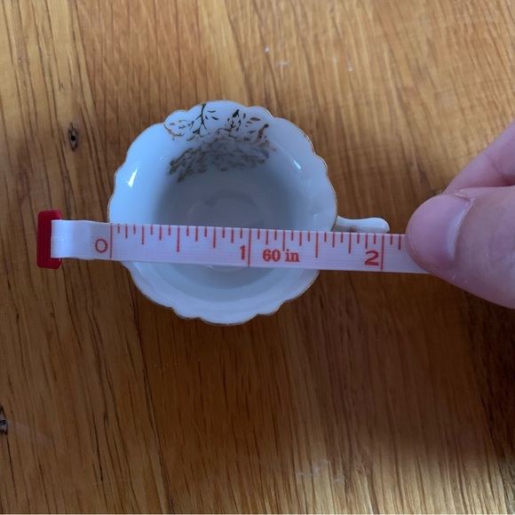 VTG Mini Teacup w/ Gold Filigree Lime Green Band Made in Occupied Japan Vintage - Picture 9 of 11